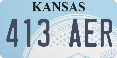 KS license plate 413AER