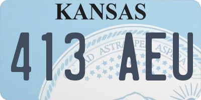 KS license plate 413AEU