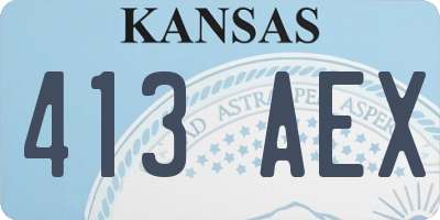 KS license plate 413AEX