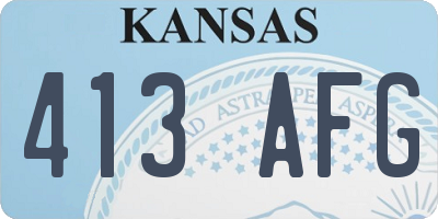 KS license plate 413AFG