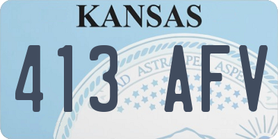 KS license plate 413AFV