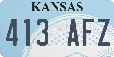 KS license plate 413AFZ