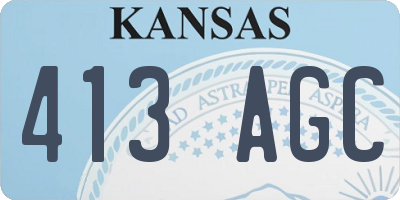 KS license plate 413AGC