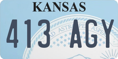 KS license plate 413AGY