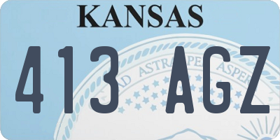KS license plate 413AGZ