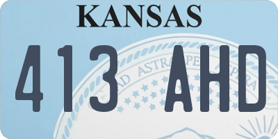 KS license plate 413AHD