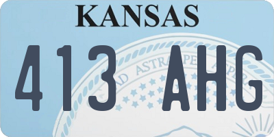 KS license plate 413AHG
