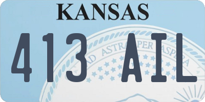 KS license plate 413AIL
