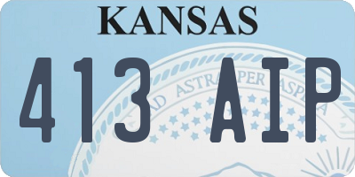 KS license plate 413AIP