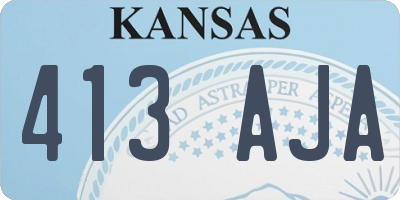 KS license plate 413AJA