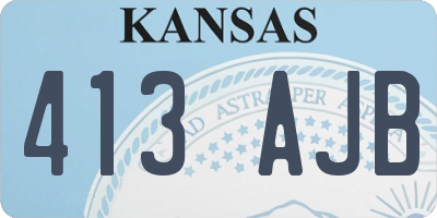 KS license plate 413AJB
