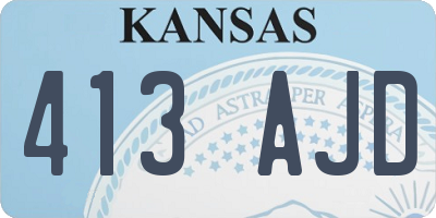 KS license plate 413AJD