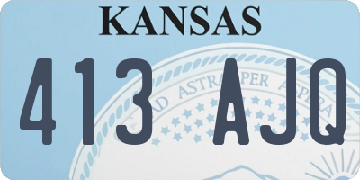 KS license plate 413AJQ