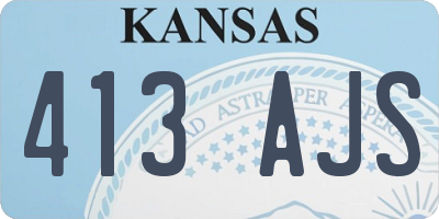KS license plate 413AJS