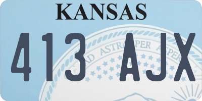 KS license plate 413AJX