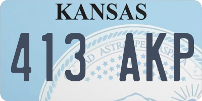 KS license plate 413AKP
