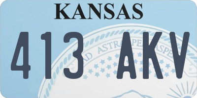 KS license plate 413AKV