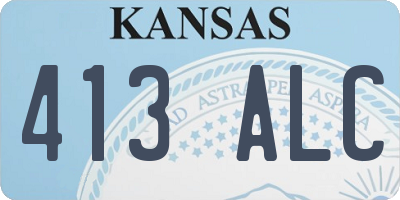 KS license plate 413ALC