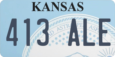 KS license plate 413ALE