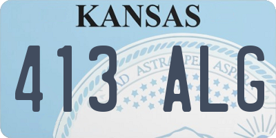 KS license plate 413ALG