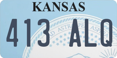 KS license plate 413ALQ