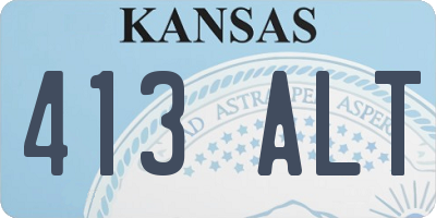 KS license plate 413ALT