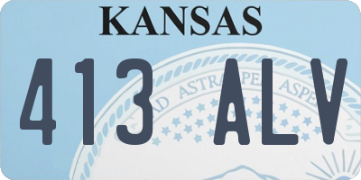 KS license plate 413ALV