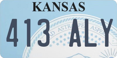 KS license plate 413ALY