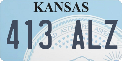 KS license plate 413ALZ