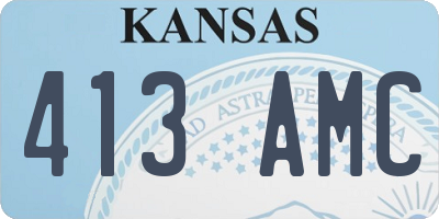 KS license plate 413AMC