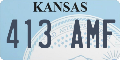 KS license plate 413AMF