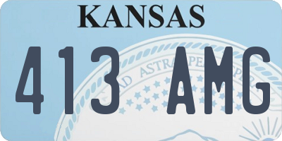 KS license plate 413AMG