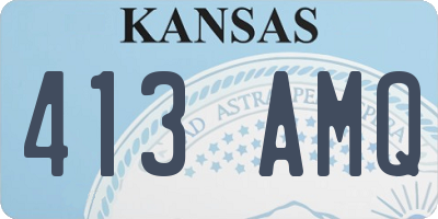 KS license plate 413AMQ