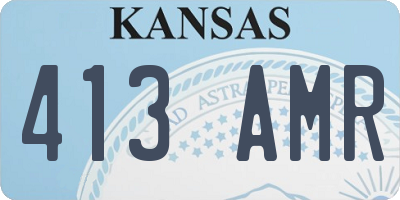 KS license plate 413AMR