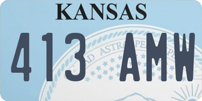 KS license plate 413AMW