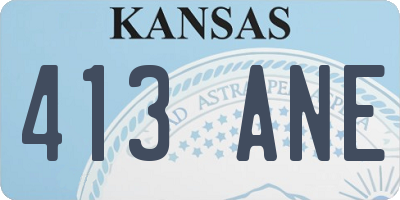 KS license plate 413ANE