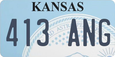 KS license plate 413ANG