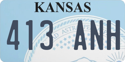 KS license plate 413ANH