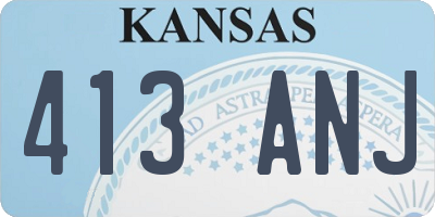 KS license plate 413ANJ