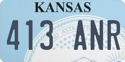 KS license plate 413ANR