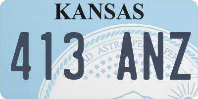 KS license plate 413ANZ
