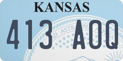 KS license plate 413AOQ