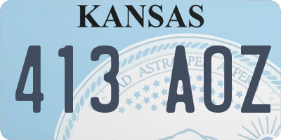 KS license plate 413AOZ