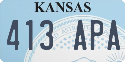 KS license plate 413APA