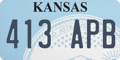 KS license plate 413APB