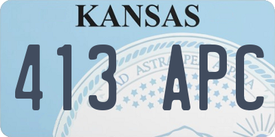 KS license plate 413APC