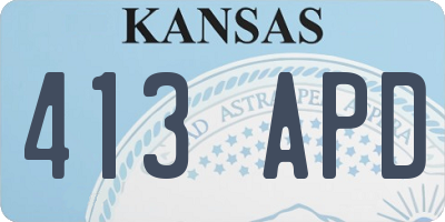 KS license plate 413APD