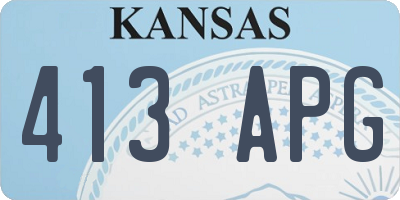 KS license plate 413APG