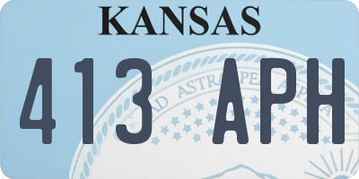 KS license plate 413APH