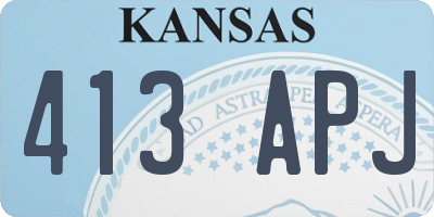 KS license plate 413APJ